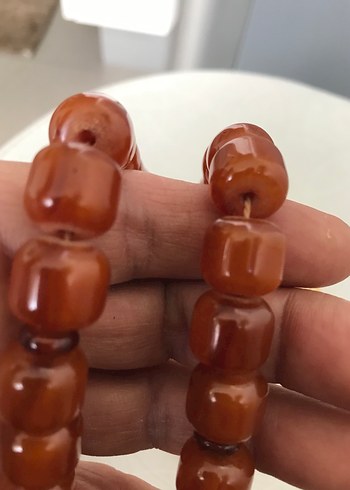 eski sıkma kehribar tesbih - Görsel 3