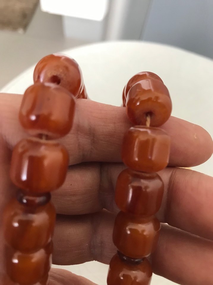 eski sıkma kehribar tesbih - Görsel 3