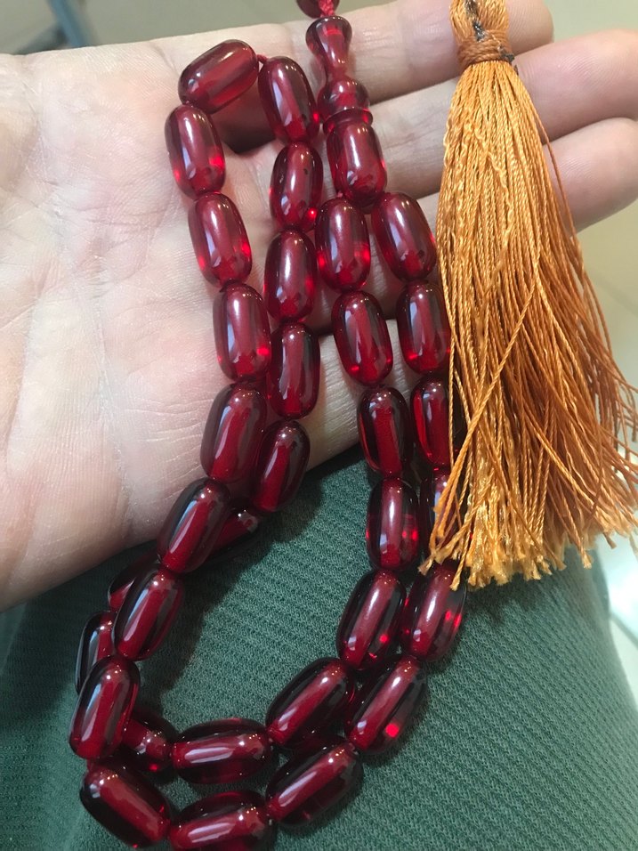 sıkma kehribar tesbih - Görsel 2