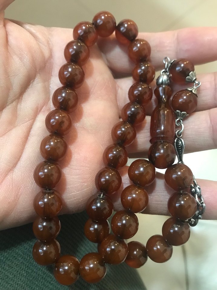 sıkma kehribar tesbih - Görsel 3