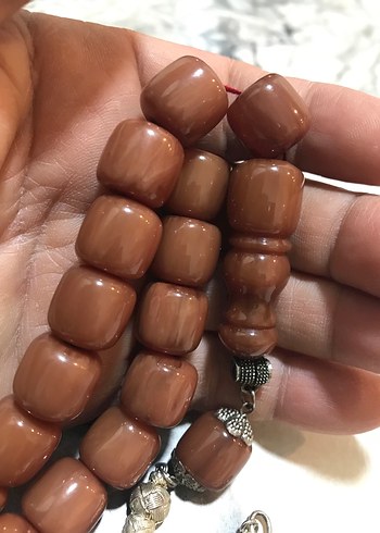 Dev boy eski sıkma kehribar tesbih - Görsel 3