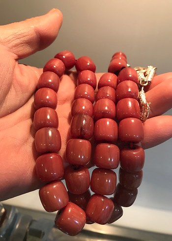 Dev boy eski sıkma kehribar tesbih - Görsel 8