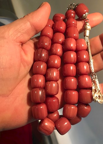 Dev boy eski sıkma kehribar tesbih - Görsel 2