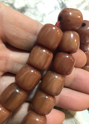 Dev boy eski sıkma kehribar tesbih - Görsel 6