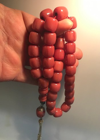 Dev boy eski sıkma kehribar tesbih - Görsel 5