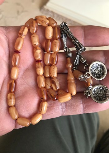 sıkma ateşi kehribar tesbih 7 adet - Görsel 3