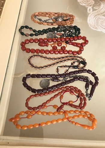 sıkma ateşi kehribar tesbih 7 adet - Görsel 2