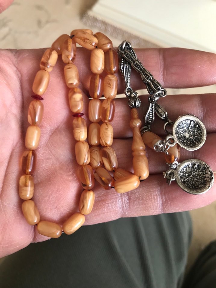 sıkma ateşi kehribar tesbih 7 adet - Görsel 3