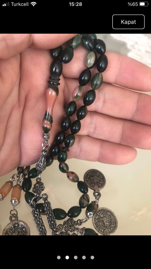 sıkma ateşi kehribar tesbih 7 adet - Görsel 4