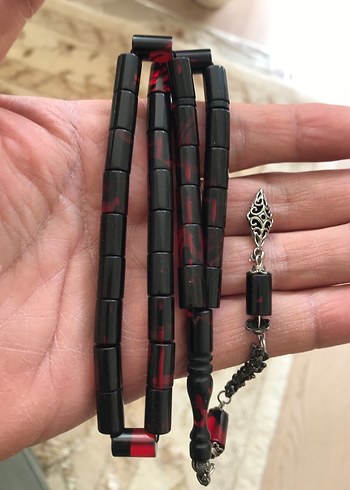 Eski sıkma kehribar tesbih - Görsel 6