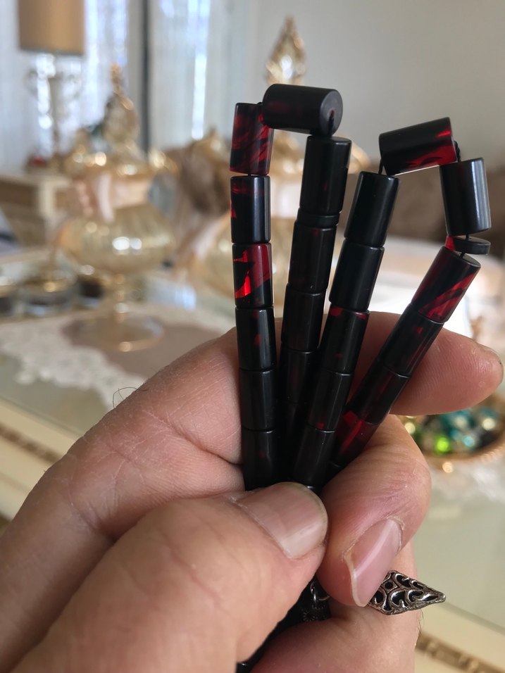 Eski sıkma kehribar tesbih - Görsel 2