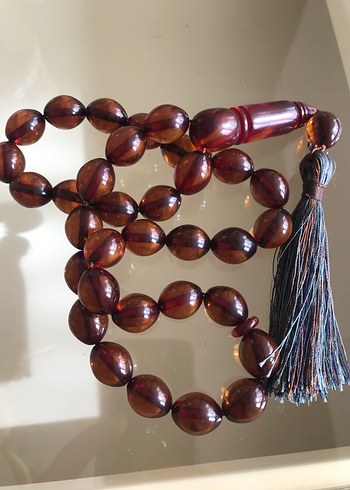 Eski ateşi kehribar tesbih dev boy - Görsel 2