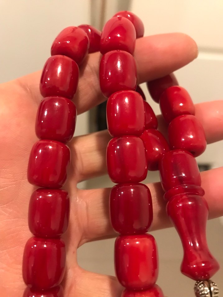 Eski sıkma kehribar dev boy tesbih - Görsel 4