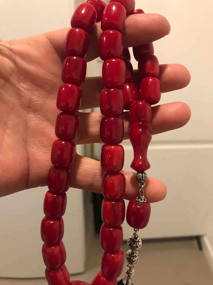 Eski sıkma kehribar dev boy tesbih - Görsel 2