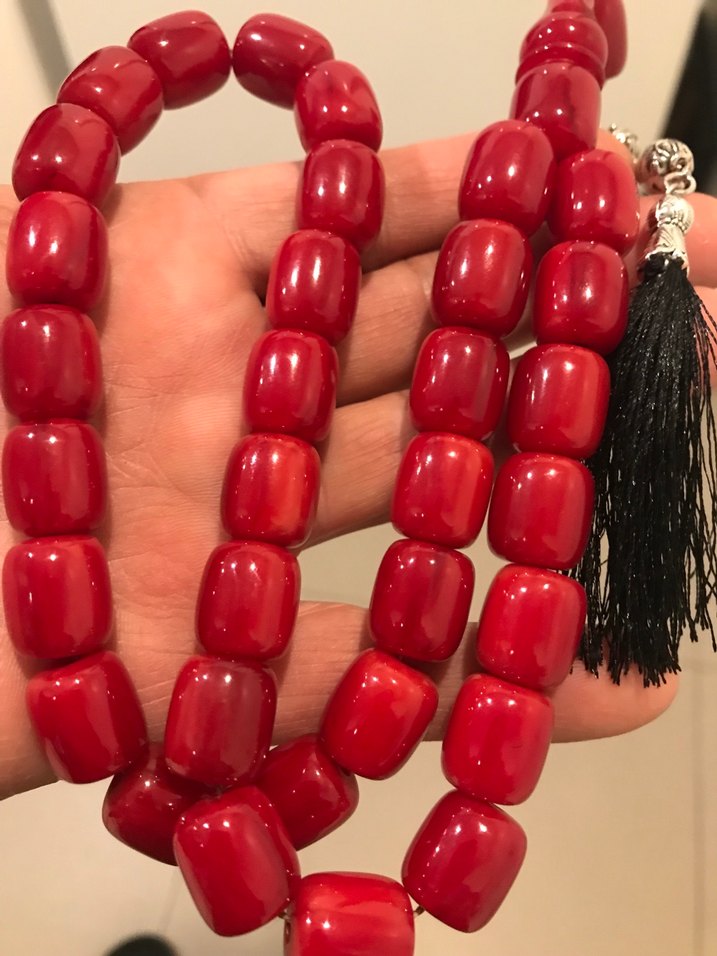 Eski sıkma kehribar dev boy tesbih - Görsel 5