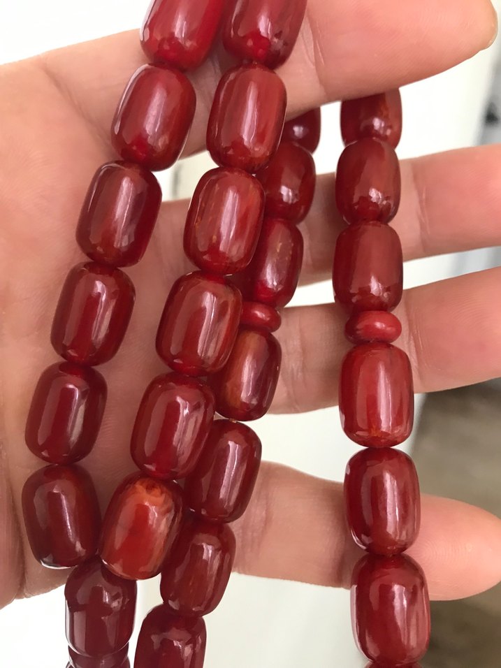 Eski sıkma kehribar tesbih dev boy - Görsel 4