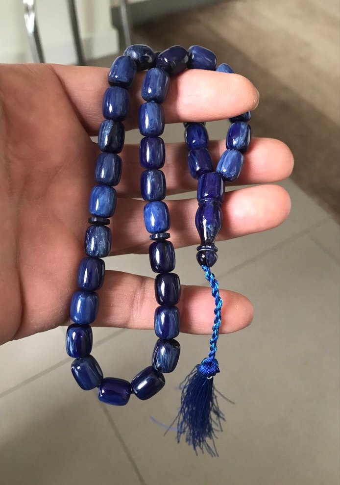 Eski sıkma kehribar tesbih - Görsel 3