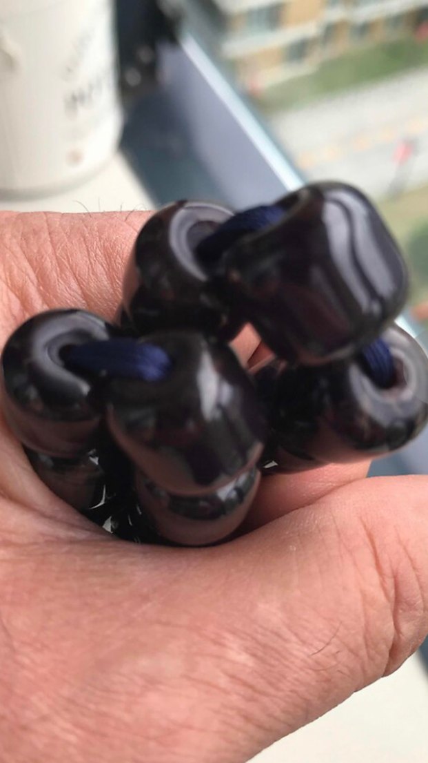 Eski sıkma kehribar tesbih - Görsel 4