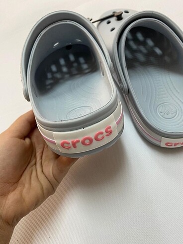 Crocs Gri pembe crocs terlik