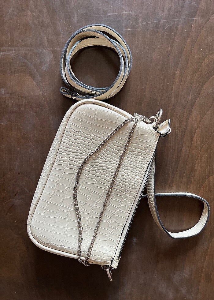 Bej Omuz Çantası - Görsel 5