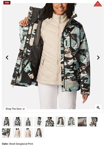 Columbia kadın Kamuflaj Desen çiftli Pembe Mont - Görsel 5