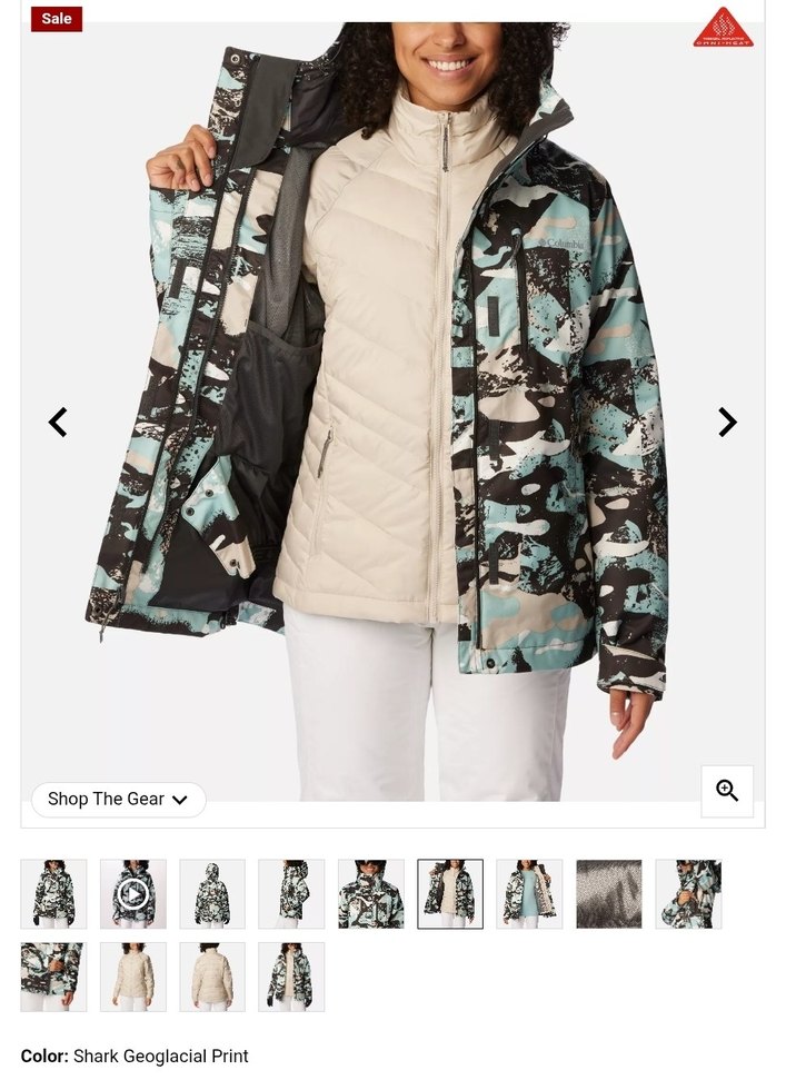 Columbia kadın Kamuflaj Desen çiftli Pembe Mont - Görsel 5