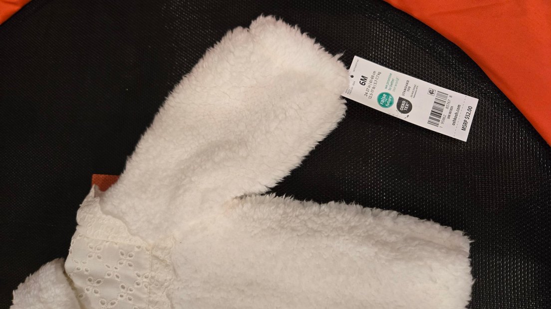 Carters Kız Bebek Peluş Nakışlı Mont - Görsel 2