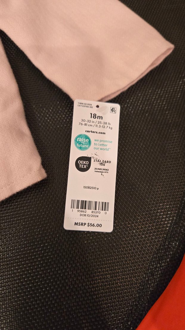 Carters Pudra Kız Bebek Mont 18Ay - Görsel 2