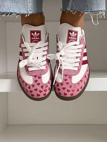 diğer Beden Pembe kalpli Adidas Samba