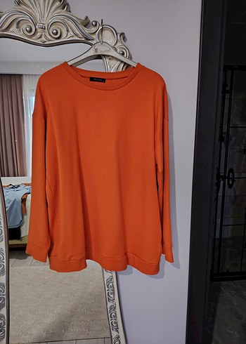 Kadın Turuncu Oversize Sweatshirt