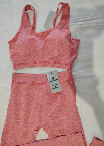 Pembe Mini Spor Büstiyer ve Tayt Takımı - Görsel 5