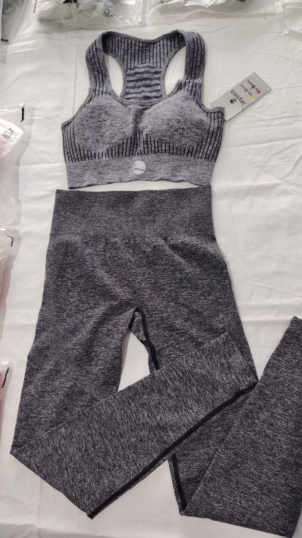 Gri Örme Sporcu Sütyeni Mini Üst - Görsel 2