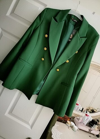 xl Beden yeşil Renk Blazer Ceket