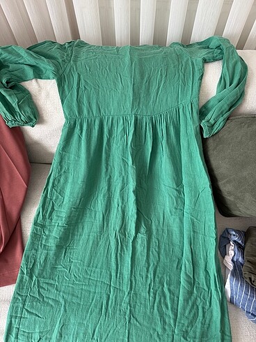 36 Beden yeşil Renk LCW MODEST elbise