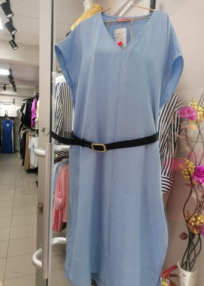 Keten elbise büyük beden  - Görsel 2