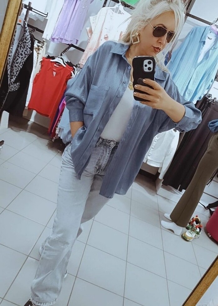 Jakarlı gömlek yeni sezon - Görsel 2