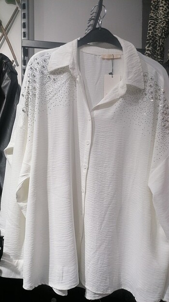 Airobin kumaş taşlı  gömlek - Görsel 2