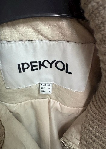 Bej Deri Midi Ceket İpekyol - Görsel 2