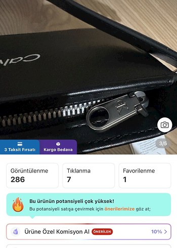 Siyah Calvin Klein çanta - Görsel 2