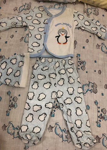 Bebek Erkek Hastane Kıyafeti Pamuklu Uzun Kollu - Görsel 8