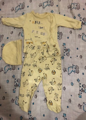 Bebek Erkek Hastane Kıyafeti Pamuklu Uzun Kollu - Görsel 7