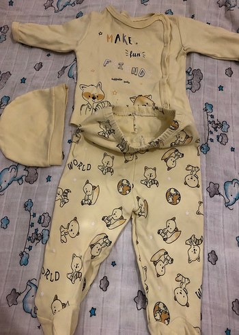 Bebek Erkek Hastane Kıyafeti Pamuklu Uzun Kollu - Görsel 5