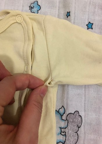 Bebek Erkek Hastane Kıyafeti Pamuklu Uzun Kollu - Görsel 3