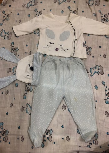 Bebek Erkek Hastane Kıyafeti Pamuklu Uzun Kollu - Görsel 10