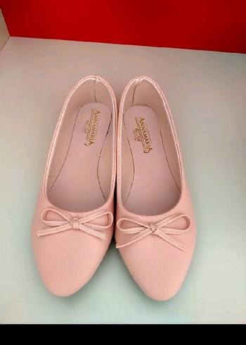 Pembe Minimalist Kadın Topuklu Babet - Görsel 2