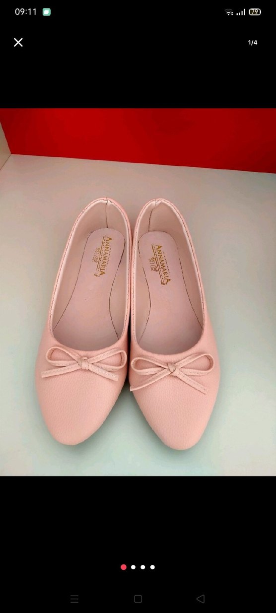 Pembe Minimalist Kadın Topuklu Babet - Görsel 2