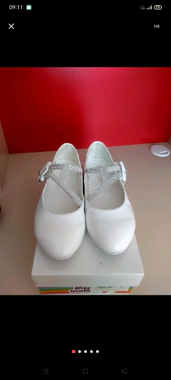 Kız Çocuk Beyaz Fiyonklu Babet Ayakkabı - Görsel 2