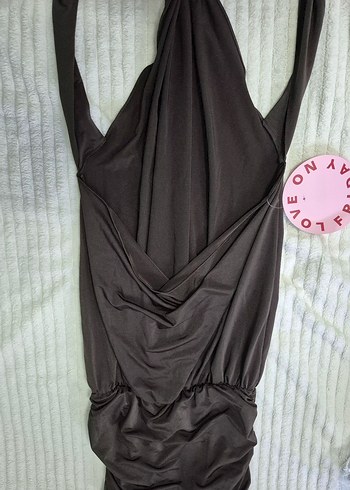 Lovely Lace Baby Love on friday marka mini kahverengi Drapeli elbise