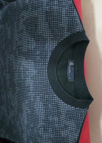 Erkek Gri Örgü Kumaşlı Sweatshirt - Görsel 3