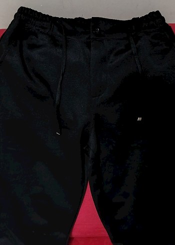 Düğmeli Siyah Erkek  Pantolon - Görsel 3